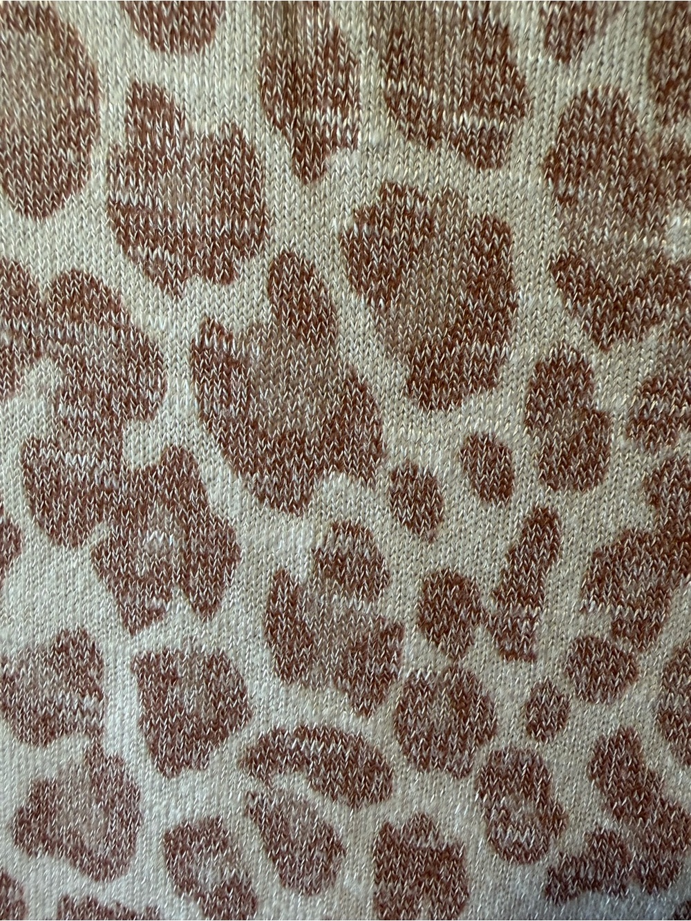 Ricki's Muted Tones Taupe/Blush/Off-White Animal Print Kimono Cardigan - Picture 4 of 16